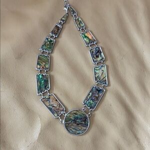 Source Unknown Abalone Shell Multi-Color Statement Necklace, 16”-18”